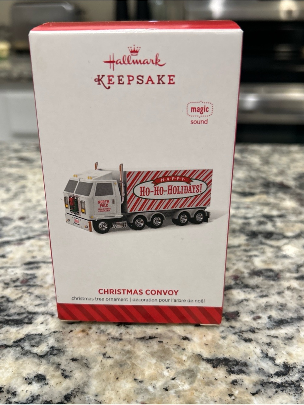 Hallmark Keepsake 2014 Ornament Christmas Convoy Holiday Semi Truck Magic Sound